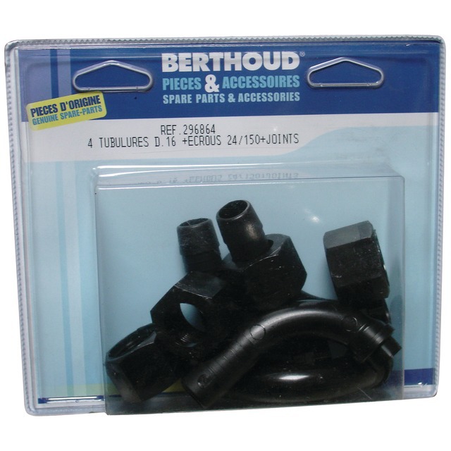 Carte 4 Tubulures Coudees D16 + ECROUS/JOINTS référence fournisseur BED296864